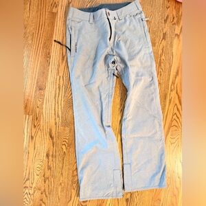 Volcom Men's Snowboard pants-  Light Gray